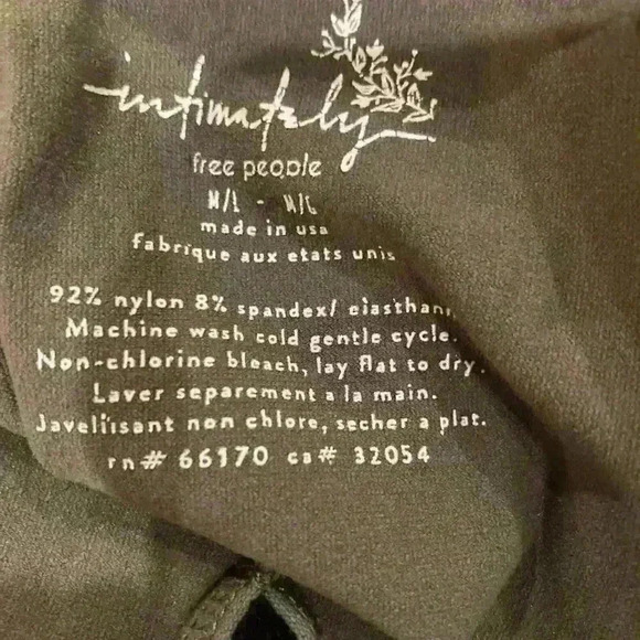 Free People Intimately Army Green BodySuit size Medium Size Large Exc Con - Picture 5 of 6